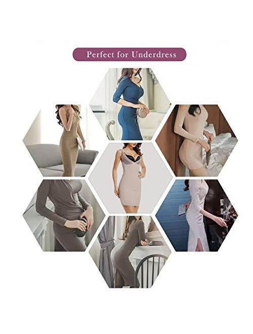 Full Slips for Women Under Dresses Tummy Control Shapewear Slip Seamless Slimming Body Shaper Slip
