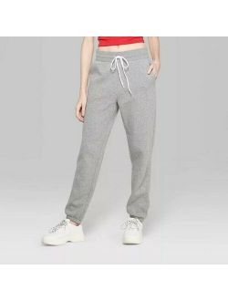 Buy Wild Fable Women's High-Rise Vintage Jogger Sweatpants Heather Gray ...