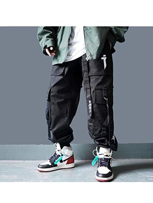 Aelfric Eden Men's Cargo Joggers Pants Casual Hip Hop Sweatpants Japanese Harajuku Streetwear with Multi Pockets