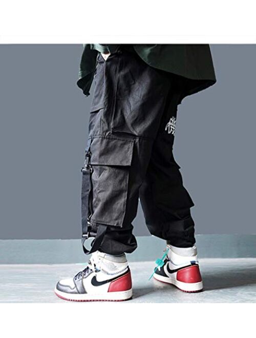 Aelfric Eden Men's Cargo Joggers Pants Casual Hip Hop Sweatpants Japanese Harajuku Streetwear with Multi Pockets