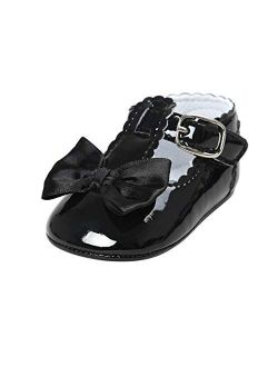 Meckior Infant Baby Girls Bowknot Princess Mary Jane Prewalker Flat Shoes