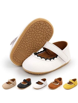 Meckior Infant Baby Girls Bowknot Princess Mary Jane Prewalker Flat Shoes