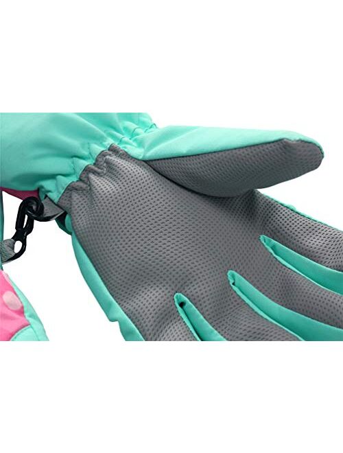 Hiheart Girls Winter Ski Gloves Waterproof Outdoor Thicken Glove