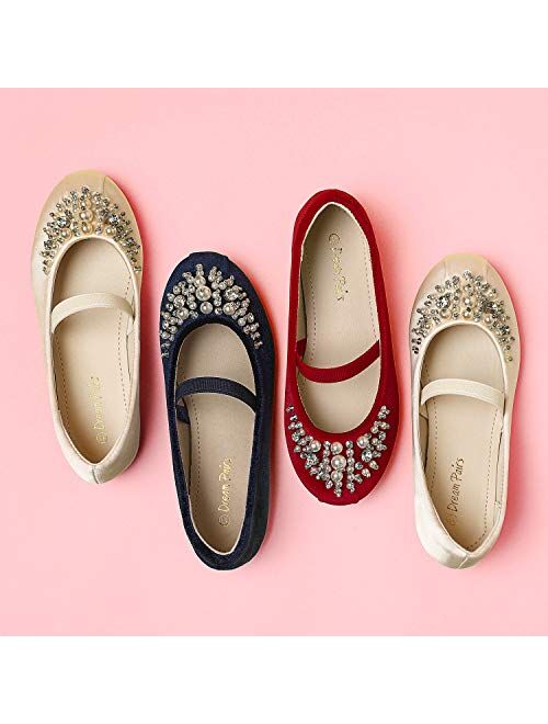 DREAM PAIRS Girl's Aurora-03 Mary Jane Ballerina Flat Shoes