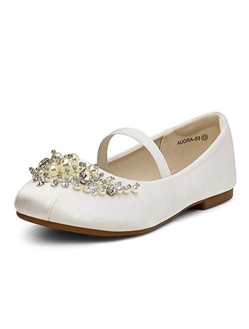 DREAM PAIRS Girl's Aurora-03 Mary Jane Ballerina Flat Shoes