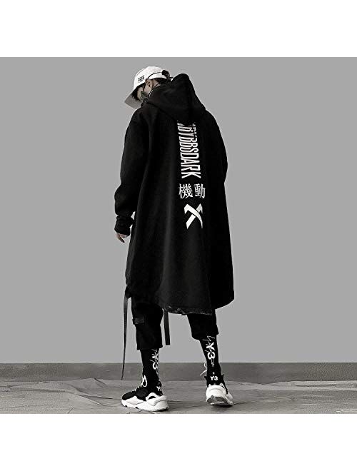 Aelfric Eden Mens Hoodie Fashion Rap Hip Hop Music Jacket Coat Long Hoodies Sweatshirt Windbreaker