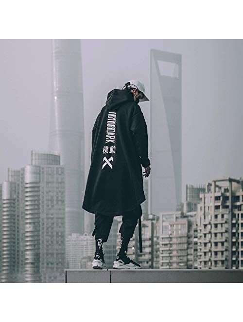 Aelfric Eden Mens Hoodie Fashion Rap Hip Hop Music Jacket Coat Long Hoodies Sweatshirt Windbreaker