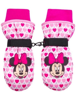 Girls' Winter Insulated Snow Ski Gloves Minnie Mouse or Frozen II Elsa & Anna (Toddler/Little Girls)