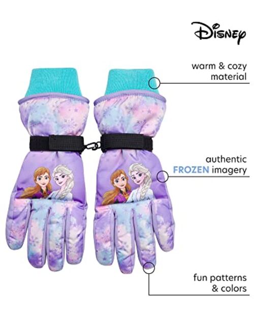 Disney Girls' Winter Insulated Snow Ski Gloves Minnie Mouse or Frozen II Elsa & Anna (Toddler/Little Girls)
