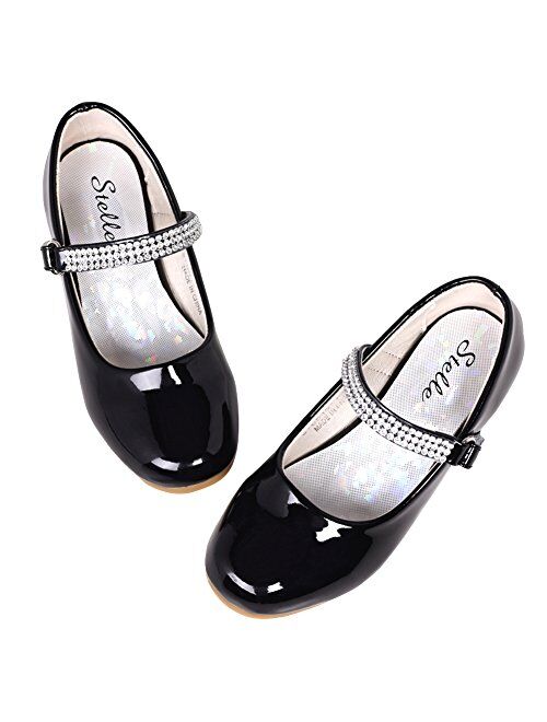 STELLE Girls Mary Jane Shoes Low Heel Party Dress Shoes for Kids