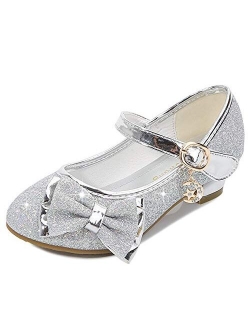 Cadidi Dinos Heel Mary Jane Princess Flower Shoes For Girls