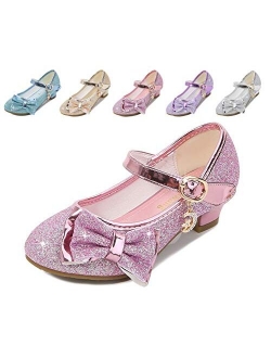 Cadidi Dinos Heel Mary Jane Princess Flower Shoes For Girls
