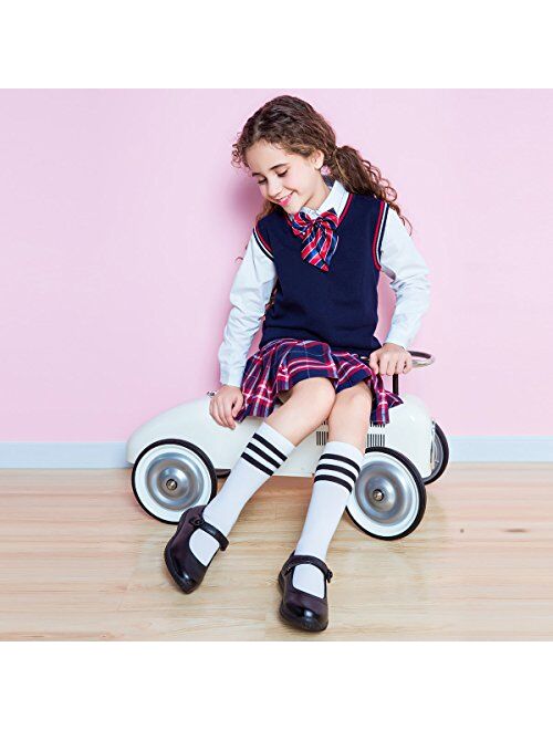 Jabasic Girl's Mary Jane School Uniform Shoes