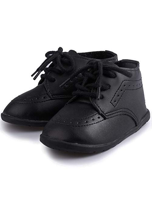 Wedding Dress Greceen Infant Boys and Girls Oxford Shoes PU Leather Loafers Dress Shoes are Suitable for Crawling Birthday Parties and Any Occasion 