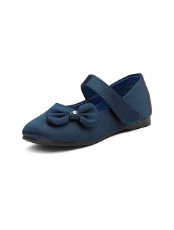 Adorable Mary Jane Side Bow Buckle Strap Ballerina Flat (Toddler/Little Girl)