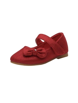 Adorable Mary Jane Side Bow Buckle Strap Ballerina Flat (Toddler/Little Girl)