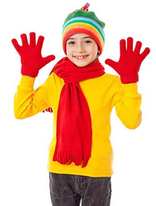 Boao 6 Pairs Kids Gloves Full Finger Mittens Winter Knitted Gloves for Little Boys and Girls Supplies