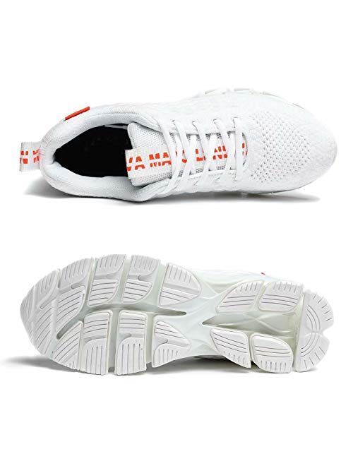 Pozvnn Mens Blade Sneakers Athletic Running Shoes Non Slip Walking Fashion Tennis Shoes