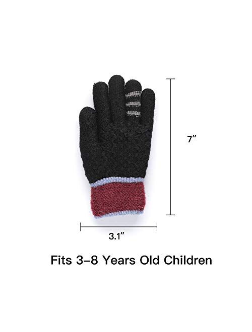 Sanremo Fashions Boys Knitted Fleece Lined Mittens