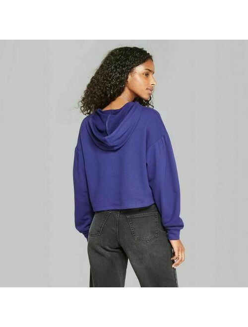 Women's Puff Sleeve Drop Shoulder Hoodie Sweatshirt - Wild Fable - S,M,L,XL,XXL