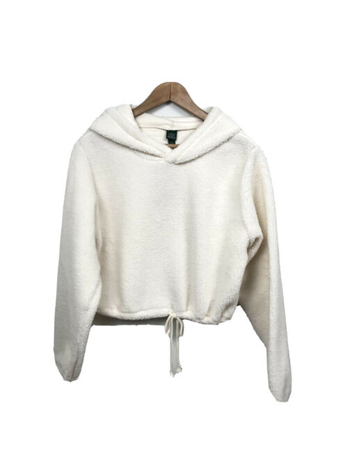 Wild Fable M Sherpa Hoodie Sweatshirt Hooded Sweater Ivory Medium