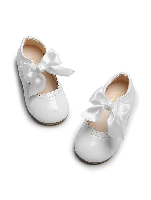 TIMATEGO Toddler Baby Girls Dress Shoes Ballet Sparkle Wedding Party Princess Mary Jane Ballerina Flats Shoes for Girls