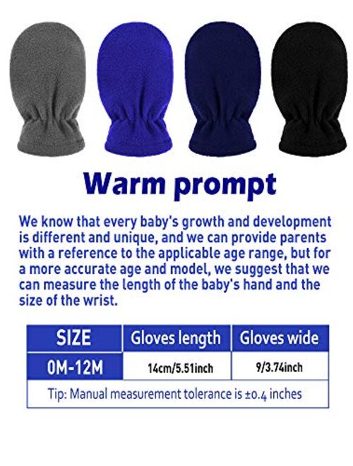 4 Pairs Kid Winter Gloves Child Warm Snow Fleece Mitten Gloves for Baby Infant