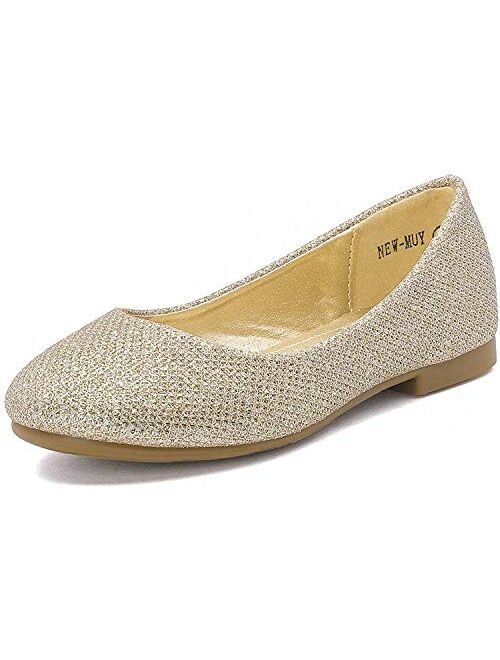 DREAM PAIRS Muy Girls Dress Shoes Slip on Ballerina Flats