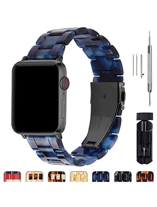 Fullmosa Compatible Apple Watch 38mm/40mm/42mm/44mm, Bright Resin Apple Watch Band for iWatch SE & Series 6/5/4/3/2/1, Hermes, Nike+, Edition, Sport