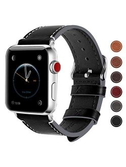 Compatible Apple Watch Band Leather 44mm 42mm 40mm 38mm for iWatch SE & Series 6/5/4/3/2/1