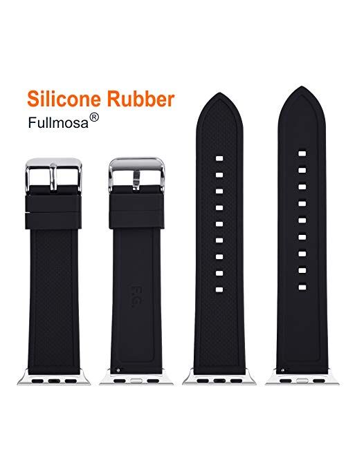 Apple Watch Band Silicone Compatible Apple Watch 42mm 44mm 40mm 38mm, Fullmosa Rainbow Soft Rubber iWatch Band for Apple Watch SE/6/5/4/3/2/1
