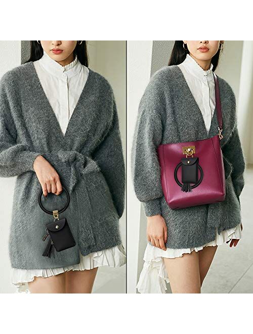 Keychain Bracelet, Doormoon Tassel Key Chain Wristlet Ring Circle Bangle