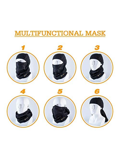 AstroAI Ski Mask Balaclava Windproof Breathable Face Mask for Cold Weather (Superfine Polar Fleece, Black and Navy Blue Bundle)