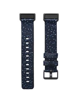 Charge 4 Accessory Band, Official Fitbit Product, Woven, Midnight, Small
