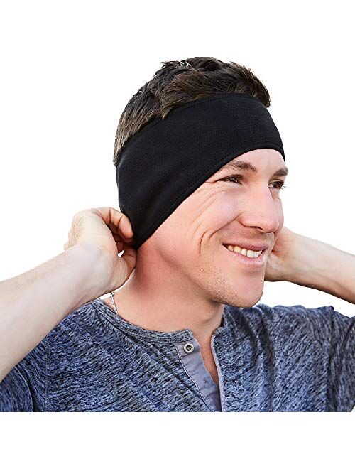 Self Pro Ear Warmer Muffs for Cold Weather - Stretchy Winter Fleece Sports Warm Headband for Men Women & Kids For Yoga Running Cycling Skiing Snowboarding Motorcycle