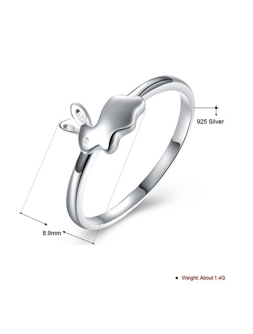 Bunny Rabbit Ring Girls Women Sterling Silver Ginger Lyne Collection