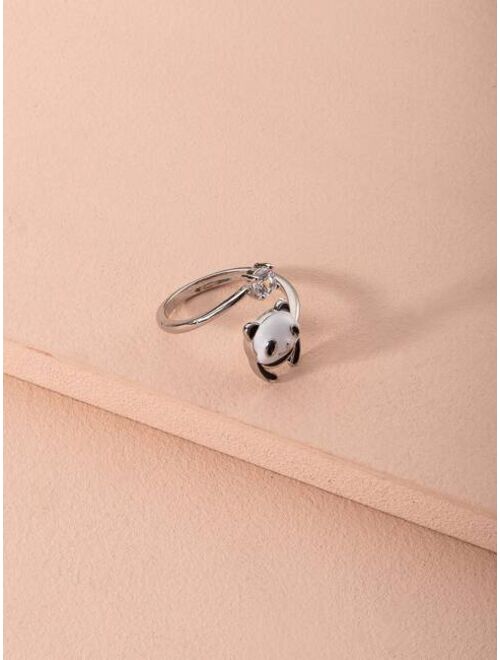 Shein Girls Panda Decor Ring