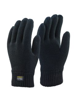 Men's Polar Extreme Insulated Knit Thermal Gloves, Black