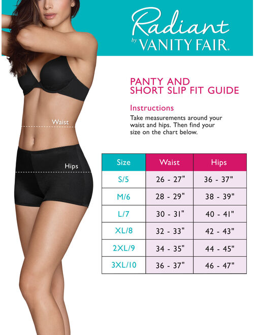 Radiant by Vanity Fair Women's Comfort Stretch Hi-Cut Panties, 3 Pack