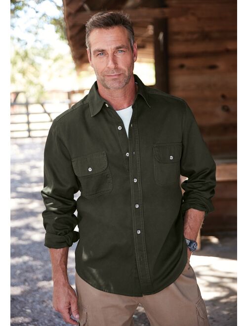 Boulder Creek By Kingsize Men's Big & Tall Long-Sleeve Renegade Button Up Shirt