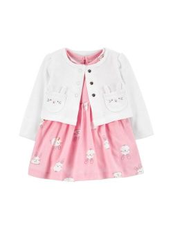 Baby Girl Carter's Easter Dress & Cardigan Set