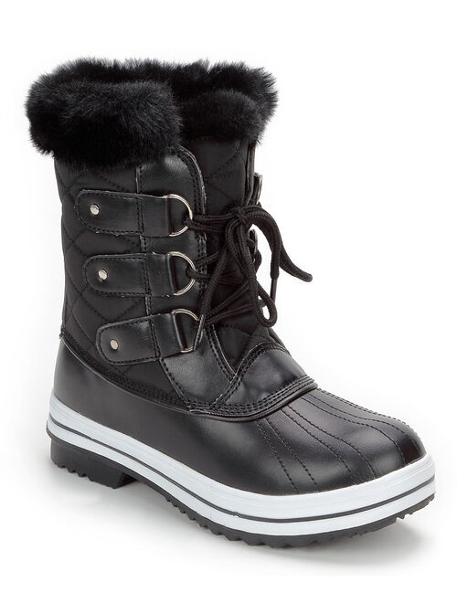Buffie | Black Quilted Snow Boot - Women