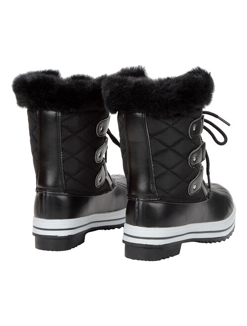 Buffie | Black Quilted Snow Boot - Women