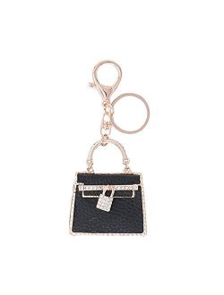 Handbag Style Keychains,Fashion Handbag Rhinestone Alloy Charm Keyrings
