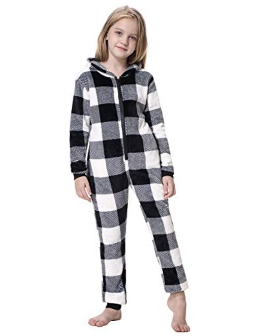 iClosam Women's Onesie Pajamas Jumpsuit Fall Winter Warm and Cozy Plush Adult Hooded Pajama S-XXL