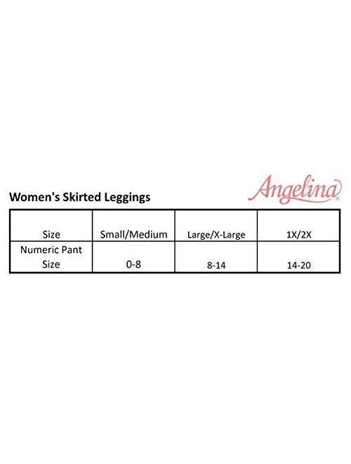 Angelina Women's High Waist Leggings with Attached Ruched Side Mini Skirt