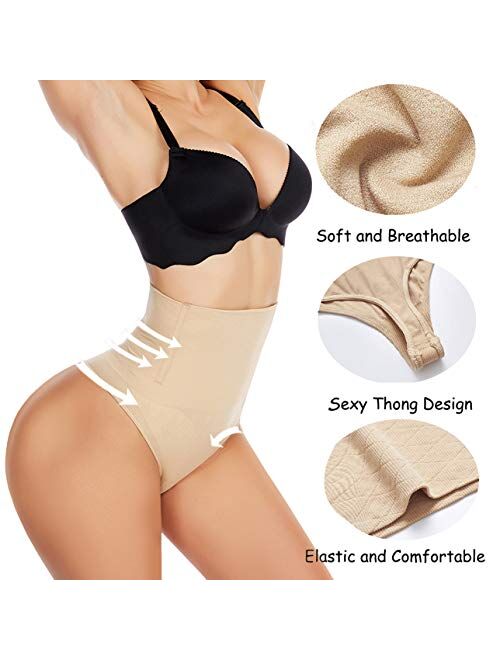 AIMILIA Butt Lifter Shapewear Sexy Thong Panties Underwear Tummy Control Womens Body Shaper Slimmer Waist Cincher Trainer