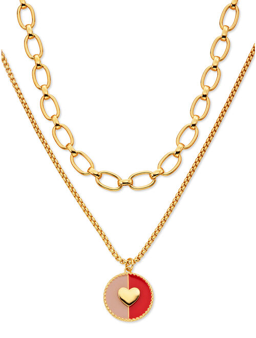 C. Wonder Layered Necklace with Heart Pendant
