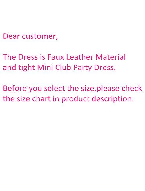 Rozegaga Women Sexy Zipped Up Faux Leather Mini Club Party Dress Lingerie