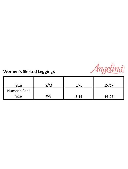 Angelina Women's Cotton Comfort High Waisted Leggings with Mini Skirt